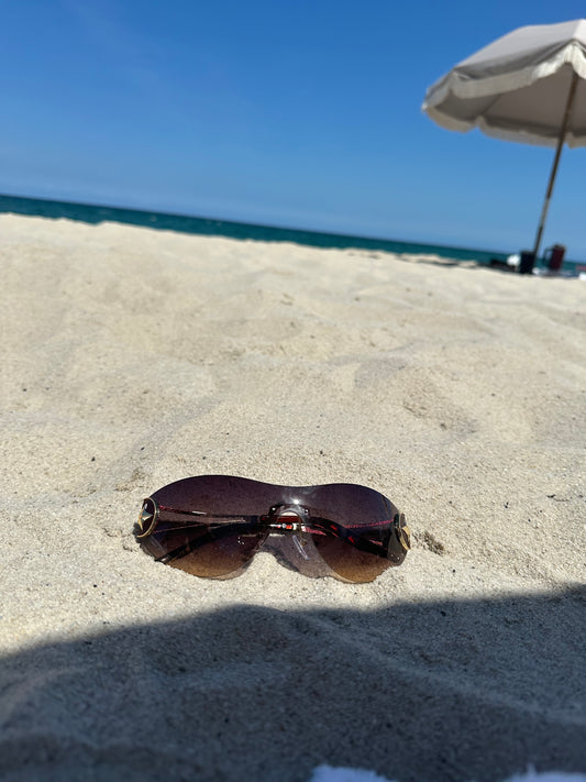 Brown Y2K Gold Star Frame