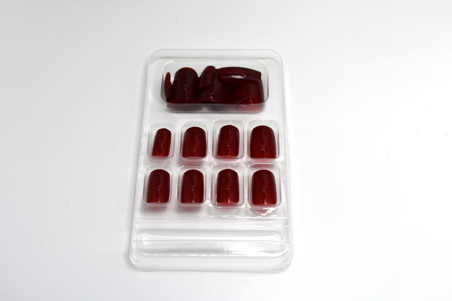 Solid Red, Short Nails