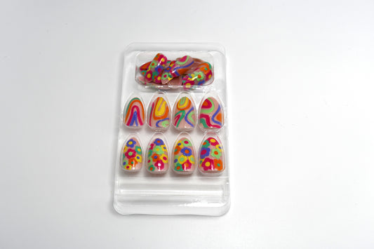 Neon Pastel Floral, Lined