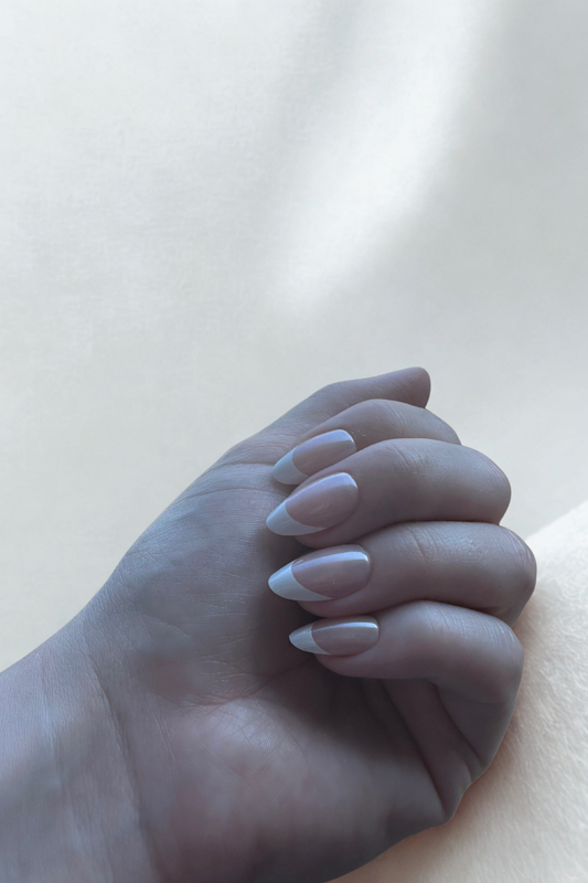 White French tip chrome