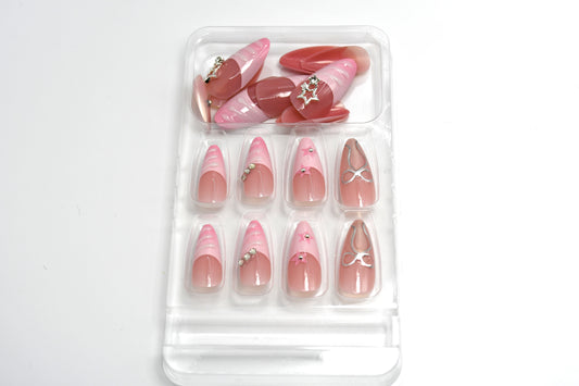 Pink 3D French Tip Y2K