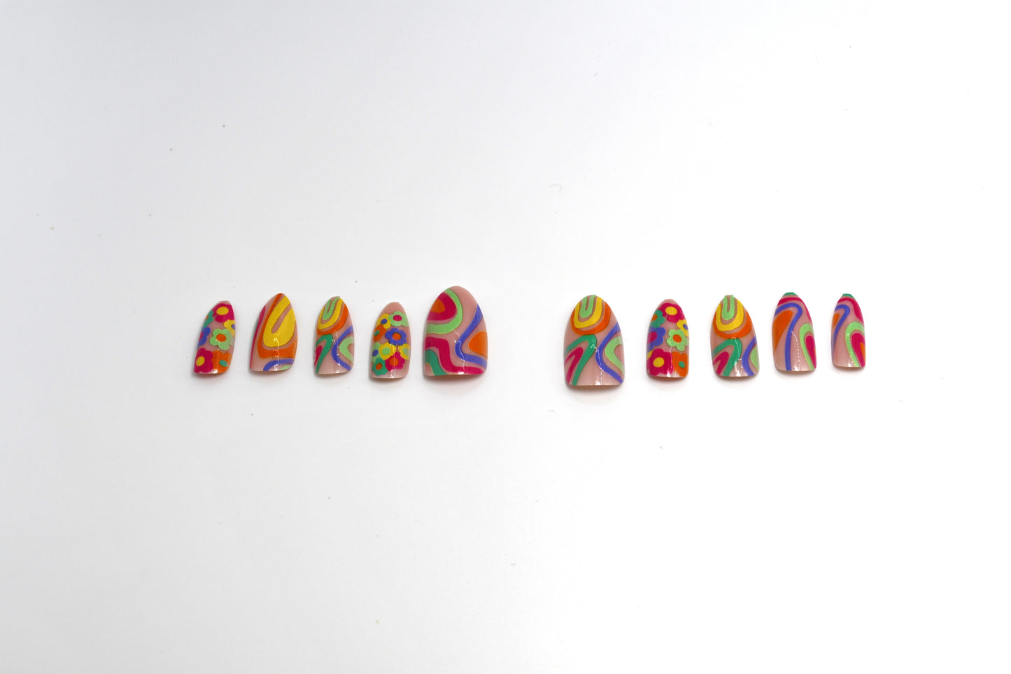 Neon Pastel Floral, Lined