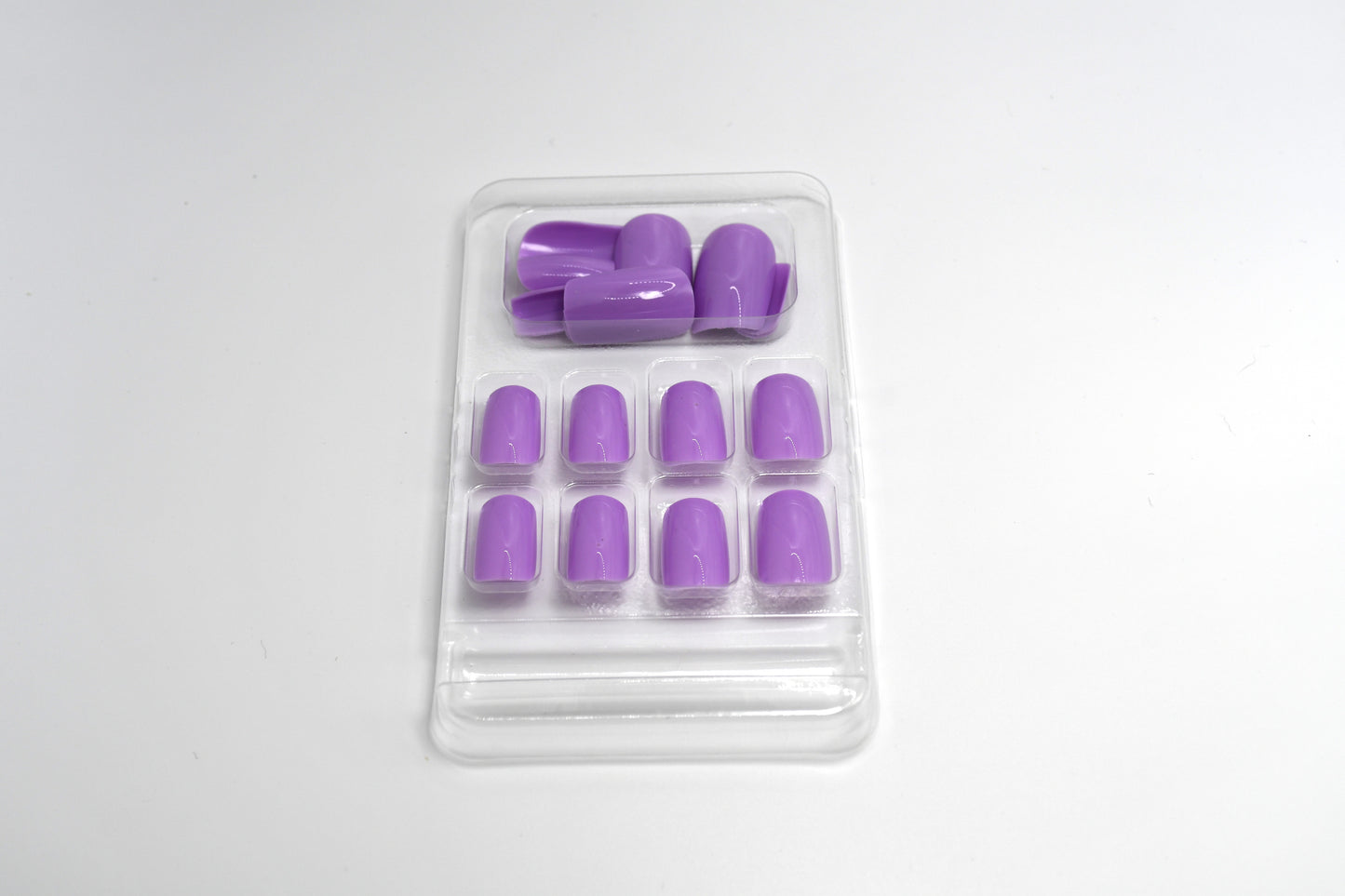 Purple Solid, Short Nails