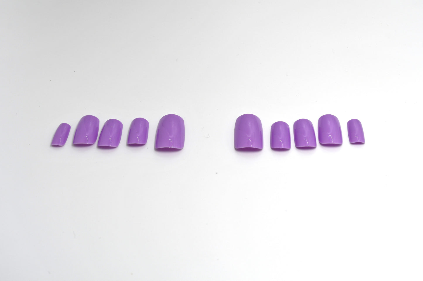 Purple Solid, Short Nails