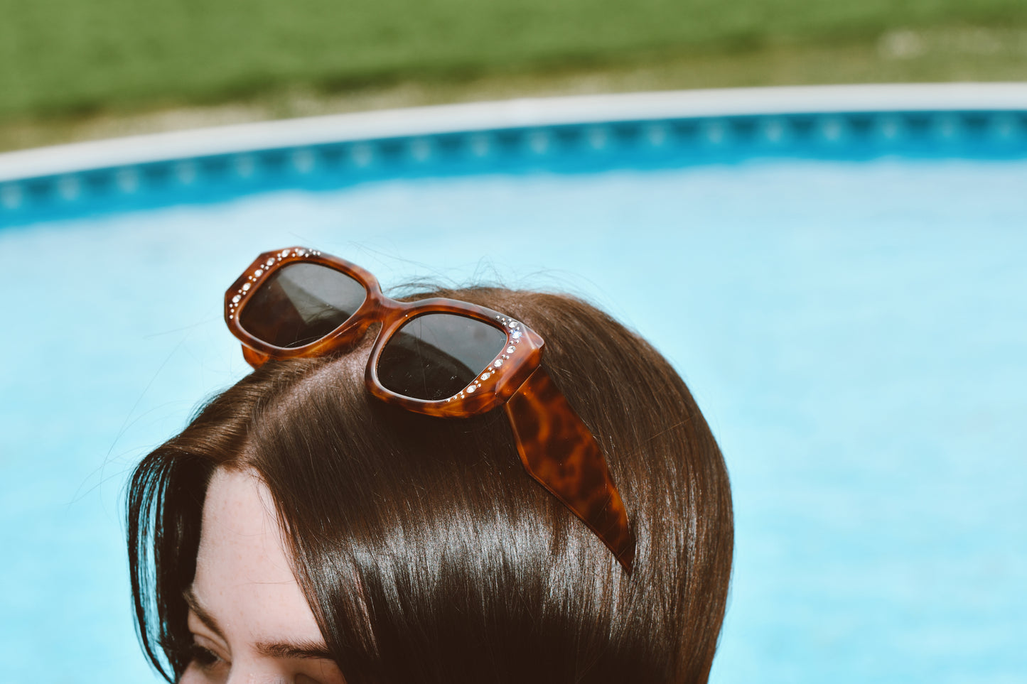 Brown Color Block Gemstone Frames
