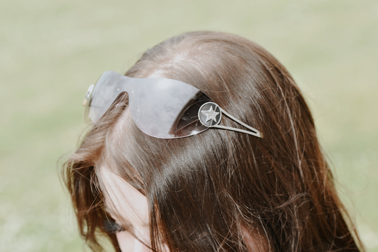 Silver Y2K Star, Purple Frames