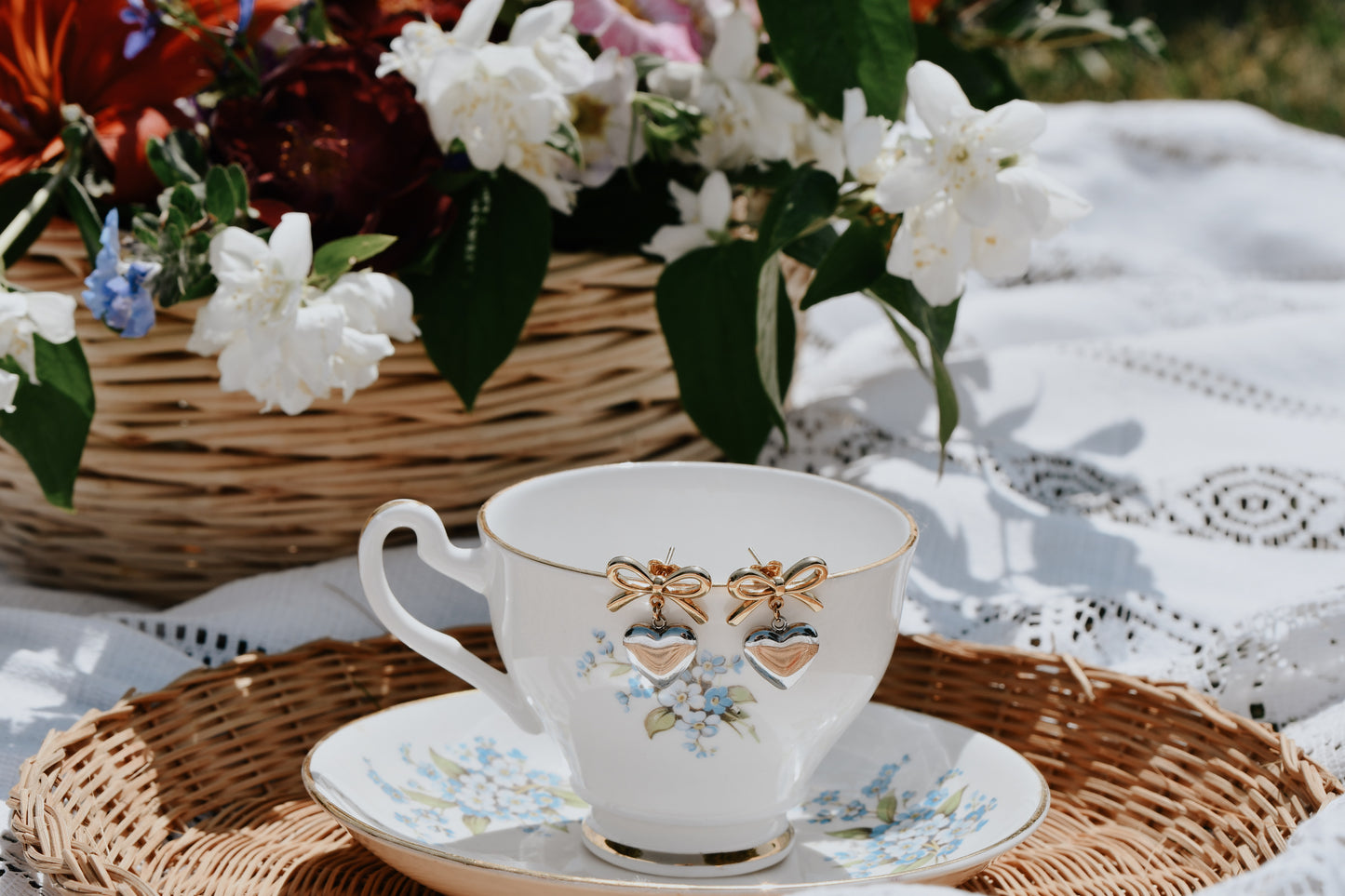 Heart Bowknot Earrings