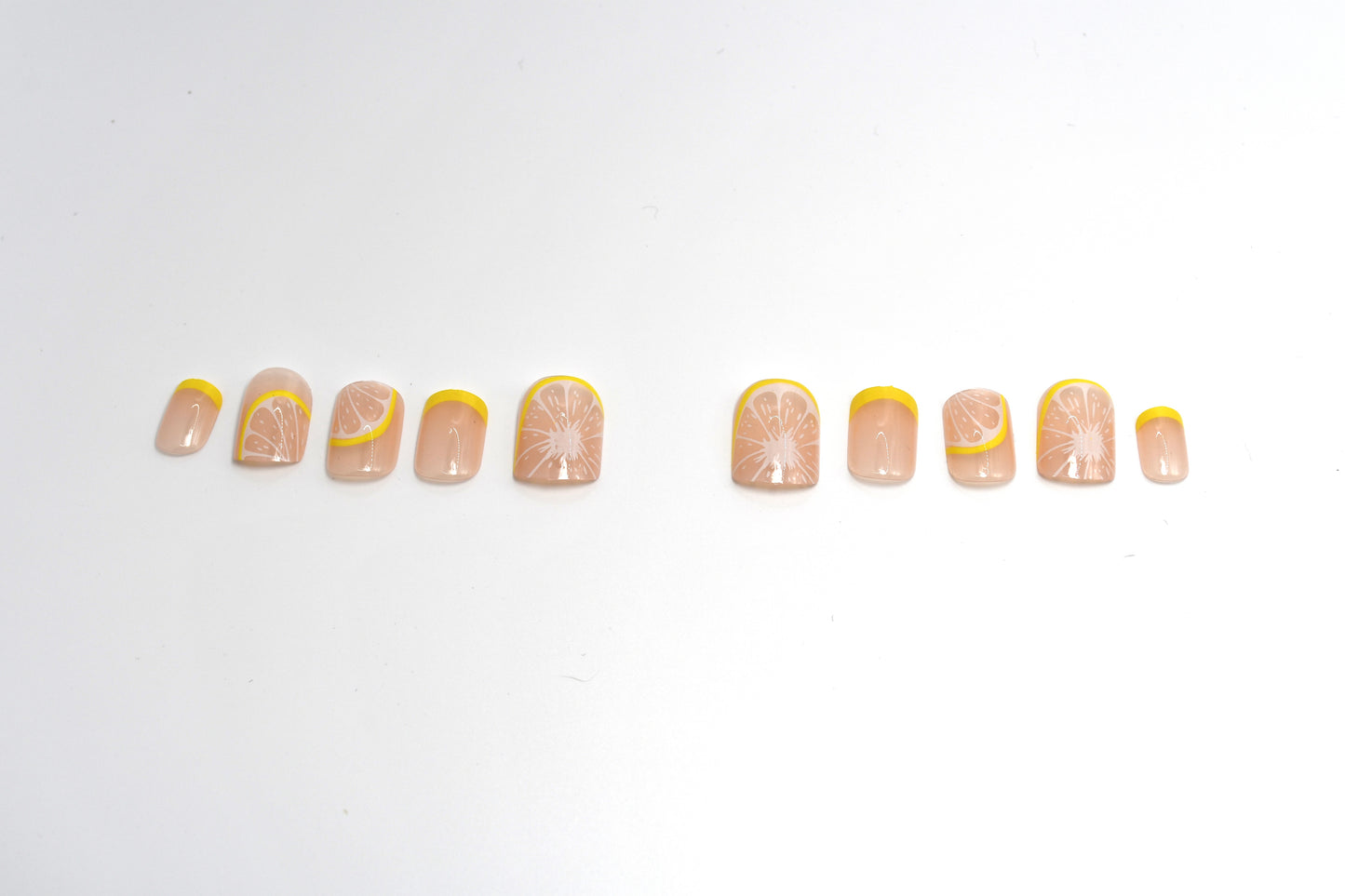 Yellow French Tip, Lemon Accents