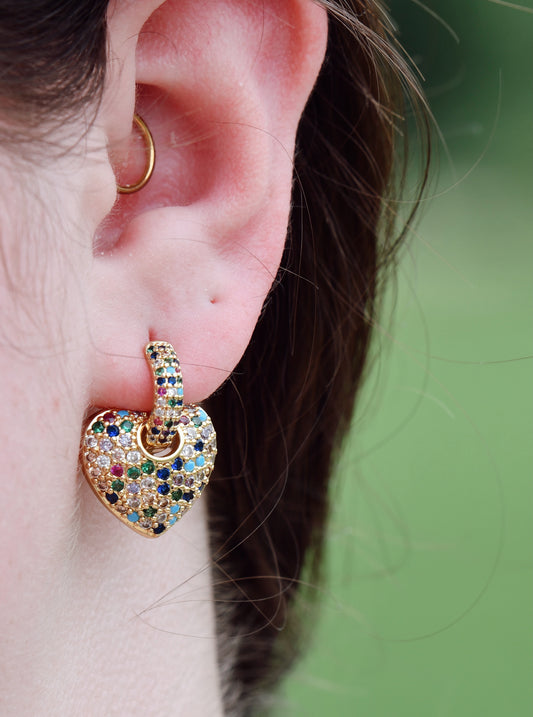 Colorful Heart Dangles