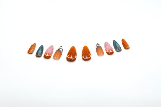 Summer in Europe 3D Nails