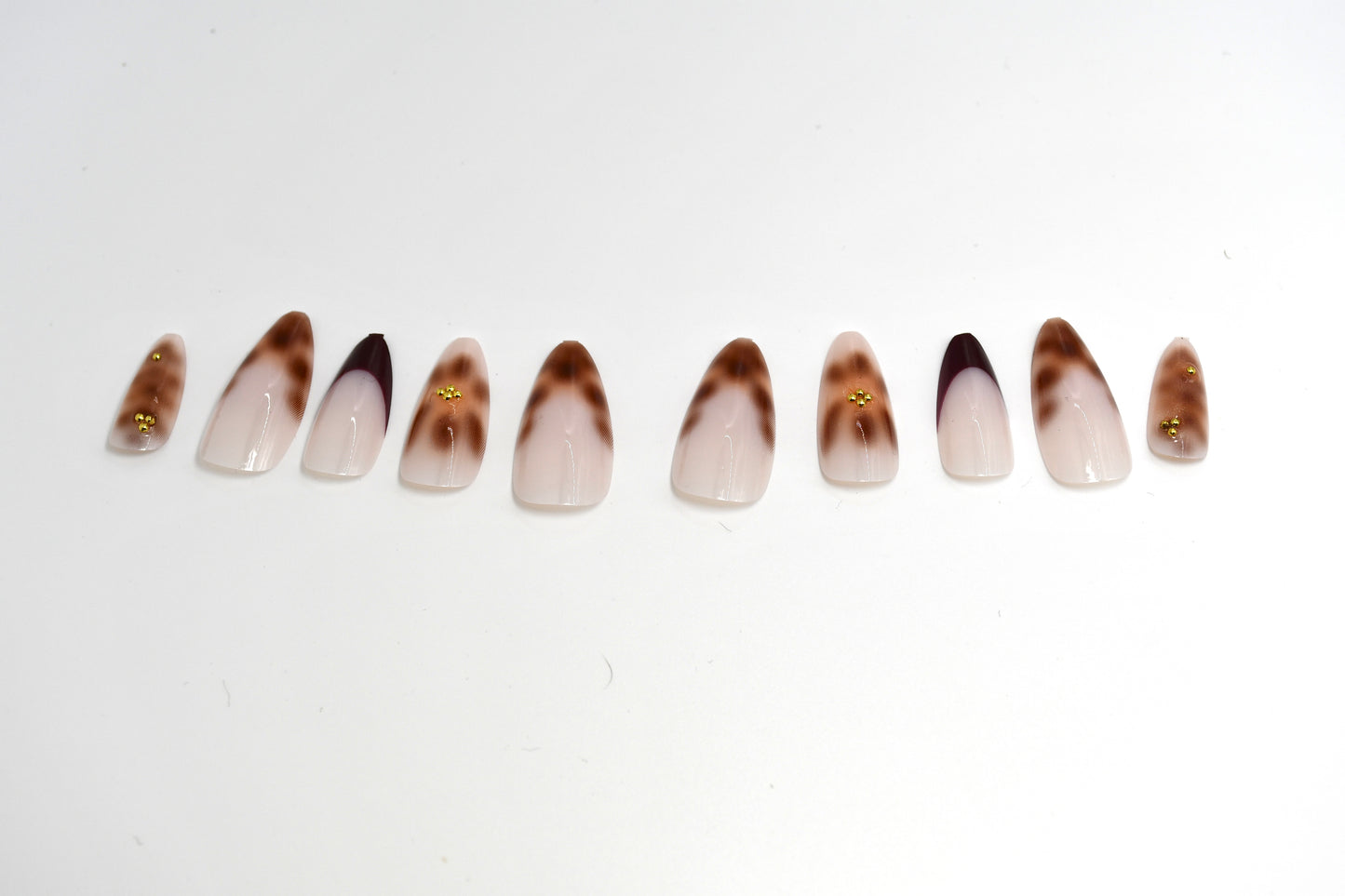 Giraffe Print French Tip Accents