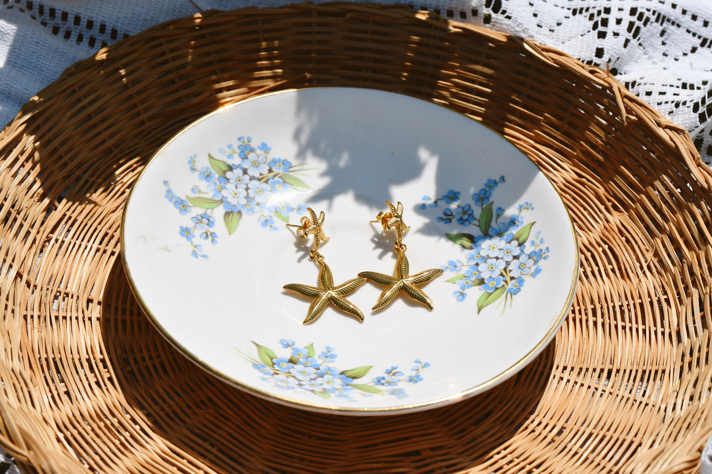 18k Gold Plated Starry Coastal