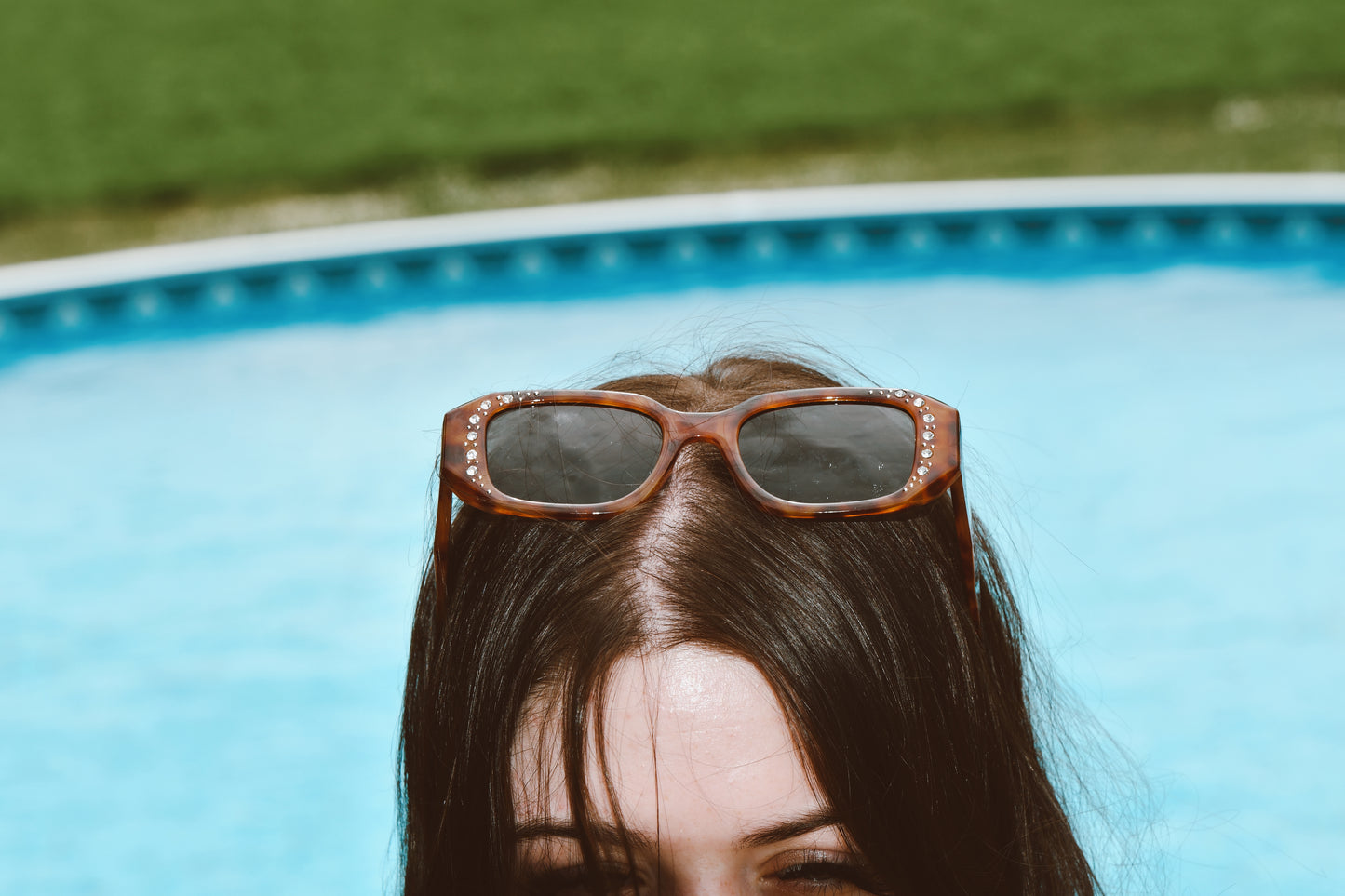 Brown Color Block Gemstone Frames