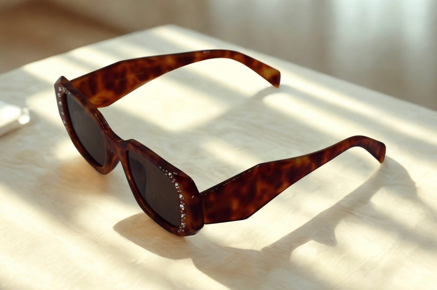 Brown Color Block Gemstone Frames