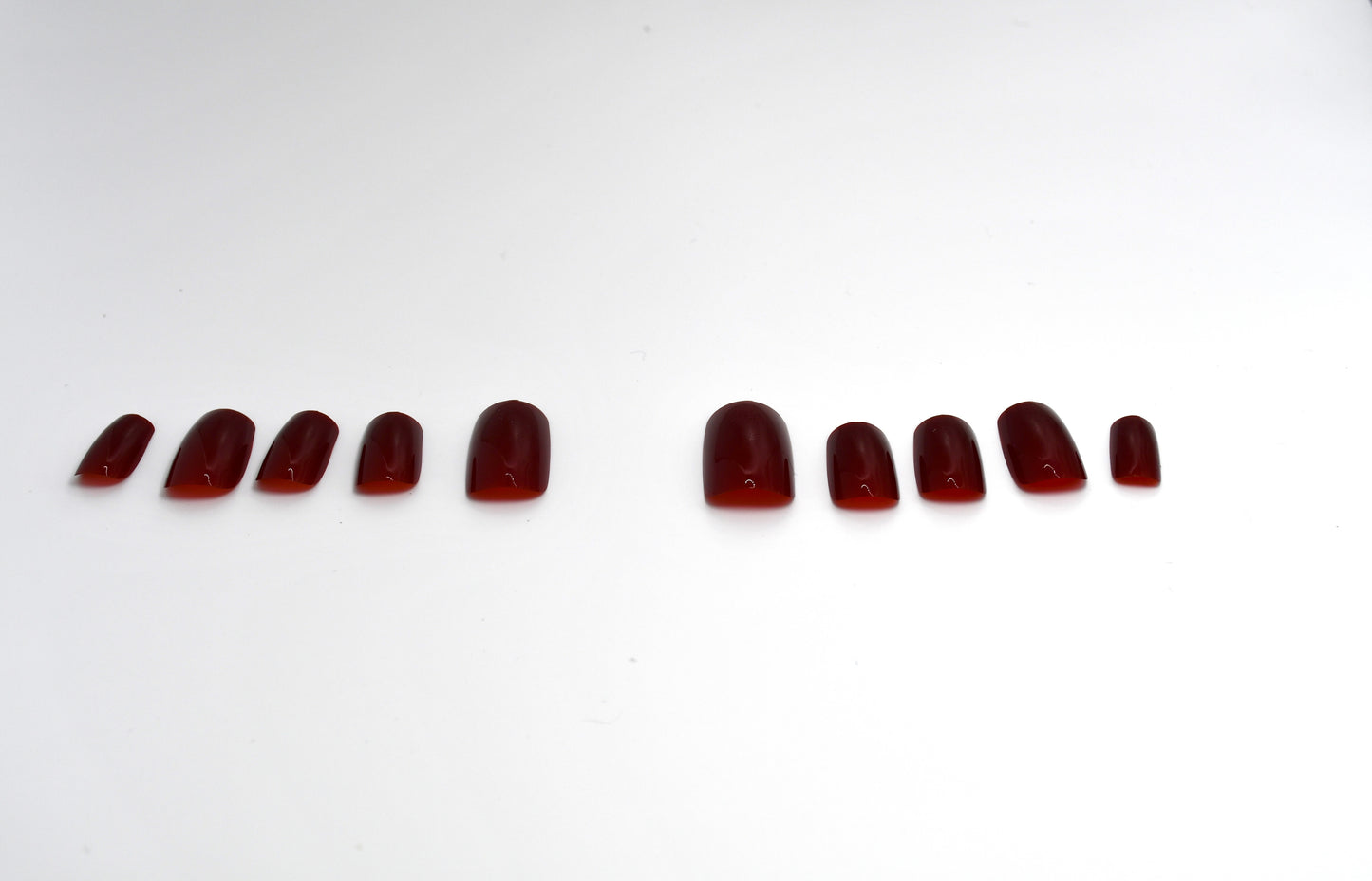 Solid Red, Short Nails