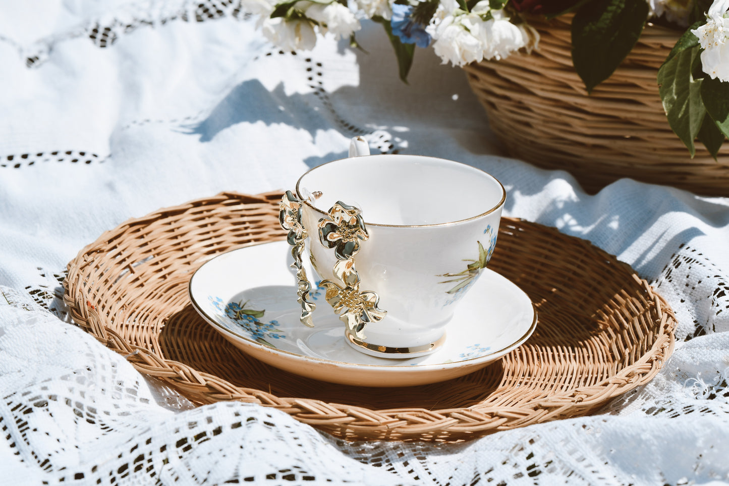 18k Gold plated Flower Dangles