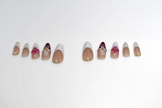 3D Floral French Tip